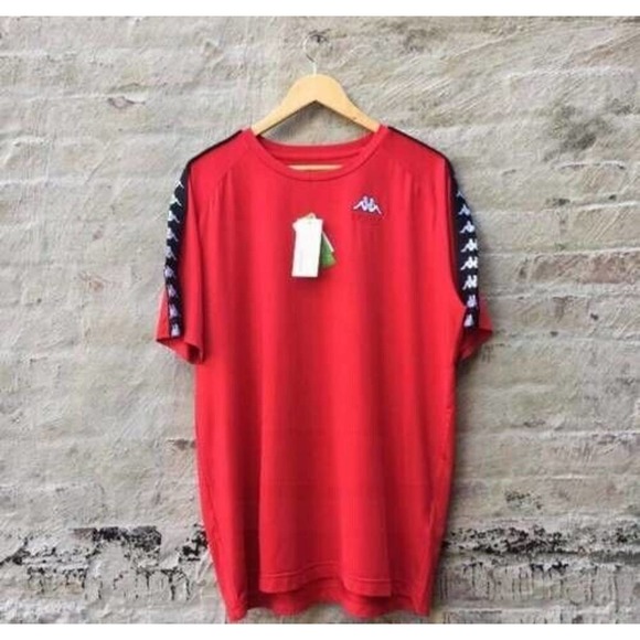 NWT Gosha Rubchinskiy Kappa Men's RED Logo Crewneck T-Shirt SS17 Size Medium - Picture 1 of 4